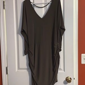 Gray shift dress